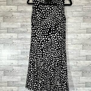 DN Design Fit & Flare Slip Dress / Black & White / Size 10
